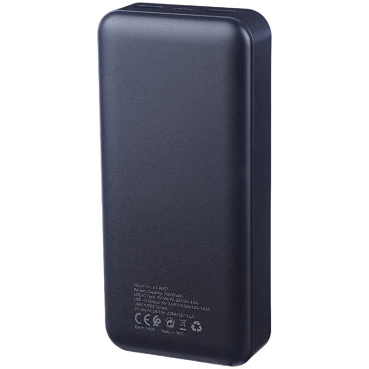 پاور بانک فست شارژ ارلدام ET-PD57 PD 22.5W ظرفیت 20000 میلی آمپر ساعت