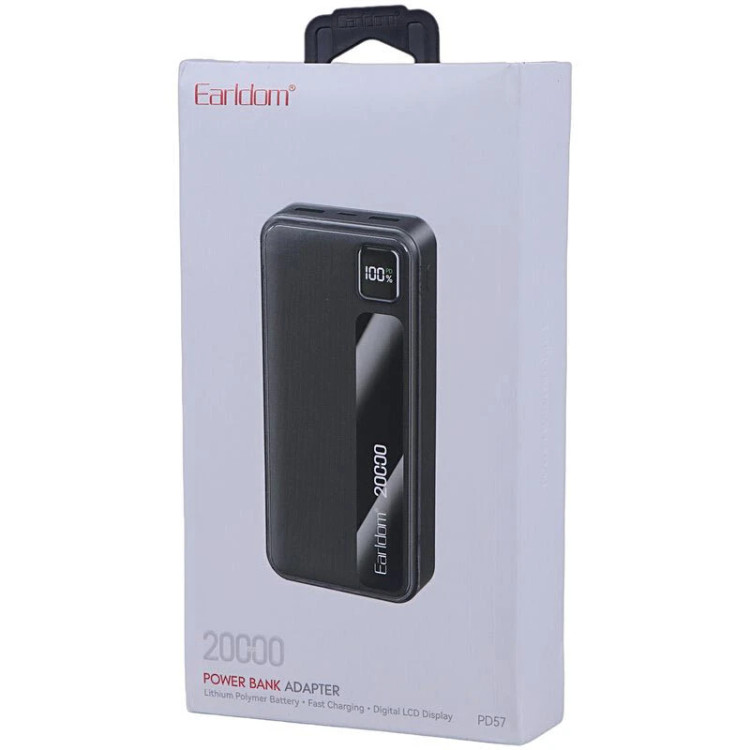 پاور بانک فست شارژ ارلدام ET-PD57 PD 22.5W ظرفیت 20000 میلی آمپر ساعت