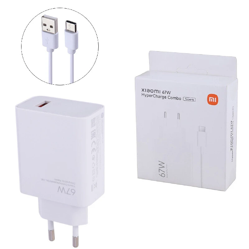 شارژر دیواری 67 وات شیائومی MDY-12-EH QC3.0 6.2A + کابل تایپ سی