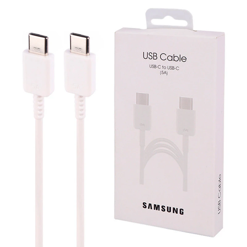 کابل دو سر تایپ سی فست شارژ 5 آمپر سامسونگEP-DW676 طول 1.8 متر اورجینال