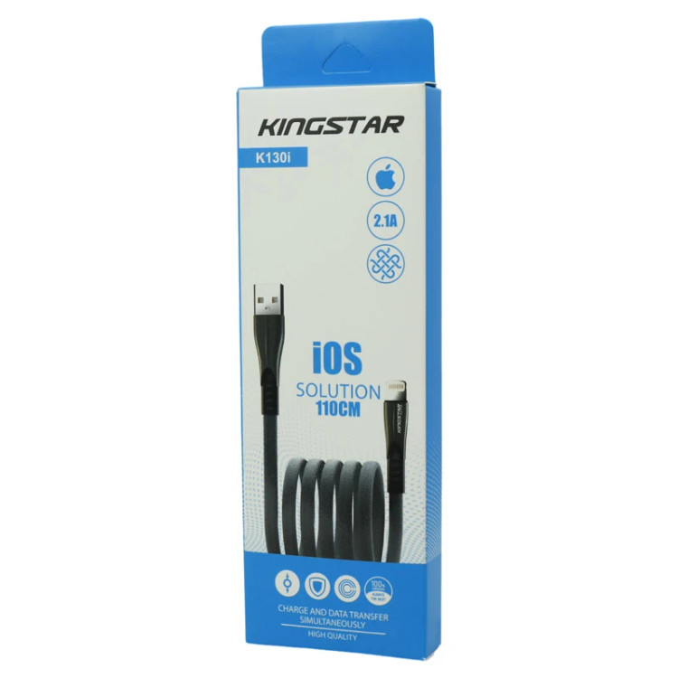 کابل لایتنینگ 2.1 آمپر کینگ استار K130i طول 1.1 متر