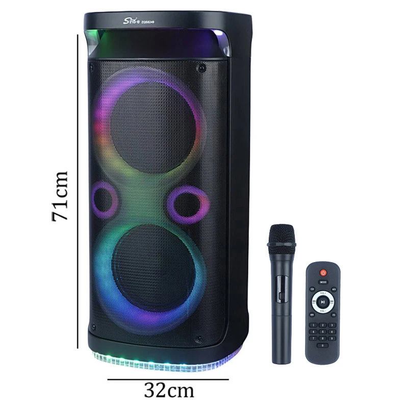 اسپیکر چمدانی  بلوتوثی ZQS-8249+میکروفون و ریموت کنترل