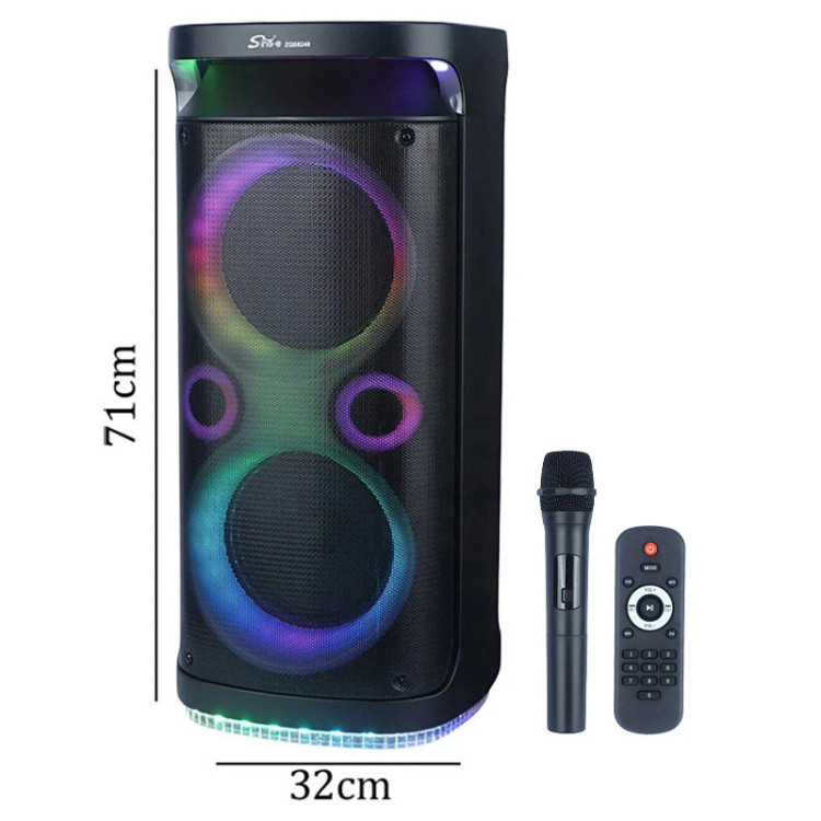 اسپیکر چمدانی بلوتوثی ZQS-8249+میکروفون و ریموت کنترل